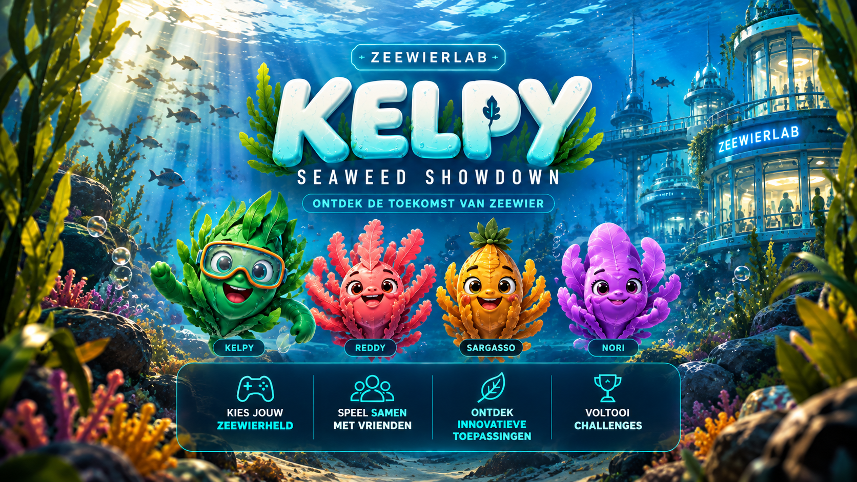 Kelpy seaweed heroes — Seaweed Showdown game cover